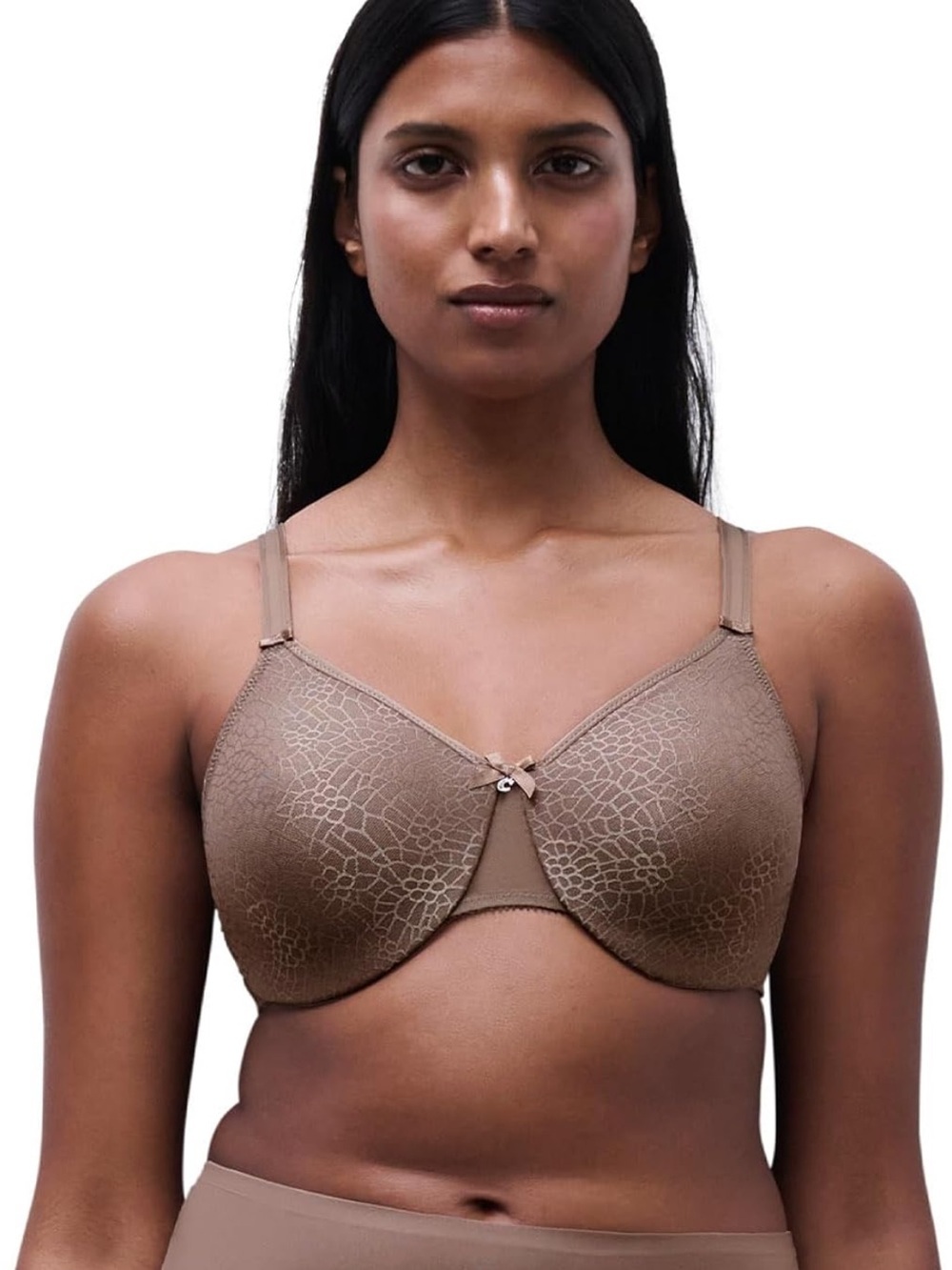 Chantelle C Magnifique Seamless Unlined Minimizer Bra, Hazelnut, 36H. 1864/bb2-3